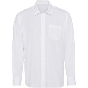 Overhemd - Wit - 100% Katoen - Lange Mouwen - Knoopsluiting