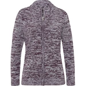 Vesten - Druif/Ecru mêlee - 100% Polyacryl - Lange Mouwen