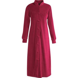 Badjas - Wijnrood - Katoen - Lang Model - Steekzakken