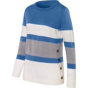 Gestreepte pullover in middenblauw/steengrijs