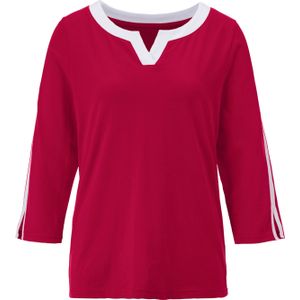 Classic Basics - Shirt - Rood/wit - 3/4 Mouwen
