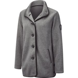 Dames Fleecejack in grijs gemêleerd