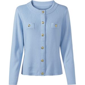 Cardigan - Ijsblauw - 100% Katoen - Lange Mouwen