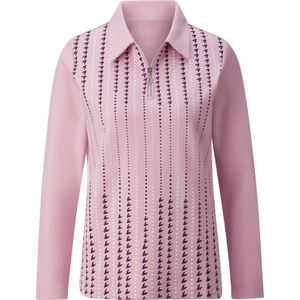 Dames Wintershirt in roze geprint