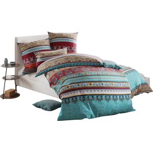 Wäschepur - Bedtextiel - Turquoise/Terra - Beddengoed met Ritssluiting