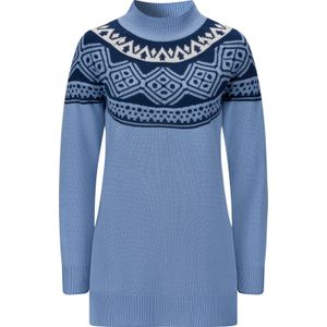 Pullovers - Blauw/Donkerblauw - 100% Polyacryl - Lange Mouwen - Staande Kraag