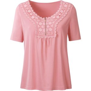 Dames Shirt met korte mouwen in rozenkwarts