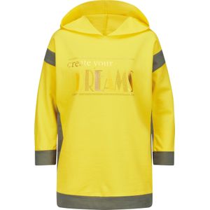 Gedessineerde Sweater - Limoen/Kaki - 100% Katoen