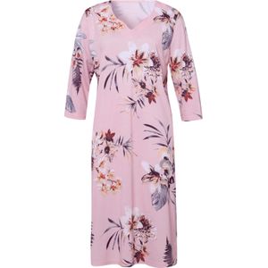 Nachthemd - Bloemdessin - Ronde Hals - 3/4-Mouwen - Single-Jersey