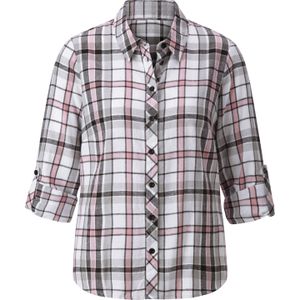 Flanellen Blouse - Ecru/Oudroze - Dames - Geruit