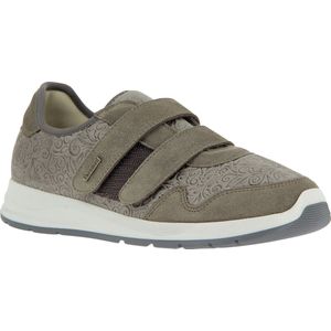 Dames - Klittenbandschoen - Suède - Zwart - Stretchmateriaal - Wijdte K