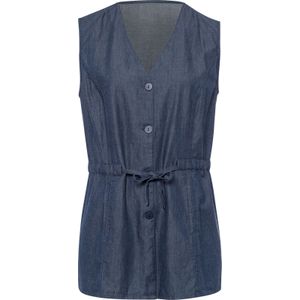 Dames Lang vest in dark-blue