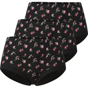 Dames Tailleslip in zwart gedessineerd