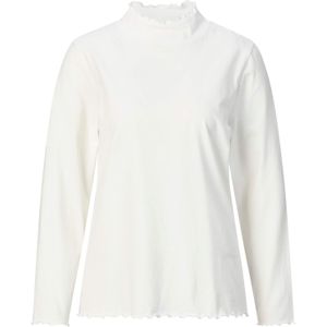 Dames Shirt met opstaande kraag in ecru