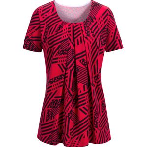 Longshirt - Rood Gedessineerd - 100% Katoen