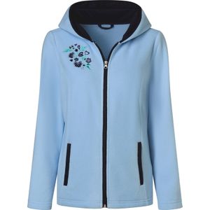 Dames Fleecejack in ijsblauw/marine