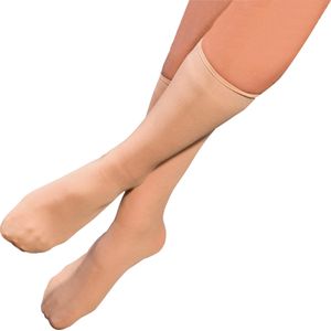 Dames - Kniekousen - Beige - Comfortabele Microgaren
