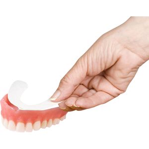 Dames Kunstgebitplakstrip in wit