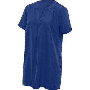 Longline blouse in koningsblauw