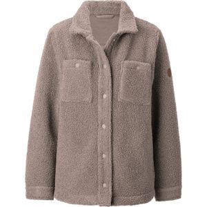 Dames - Jackblazer - Taupe - Fluweelzacht - Teddyfleece