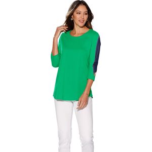 Longshirt - Grasgroen - 100% Katoen - Ronde Hals - 3/4-Mouwen