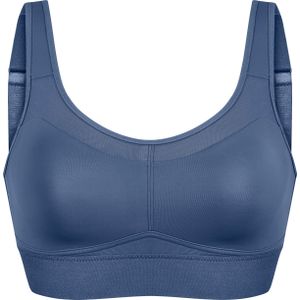 Dames Comfort-bh zonder beugel in rookblauw