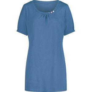 Dames Lang shirt in middenblauw