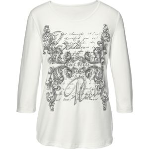 Gedessineerd Longsleeve - Ecru - 100% Katoen