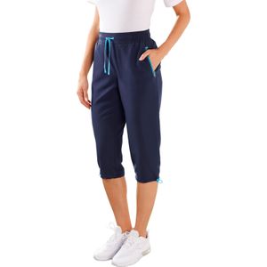 Capri Broek - Marine - 100% Polyester - Steekzakken - Elastische Band