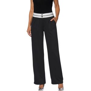 Dames Bandplooibroek in zwart