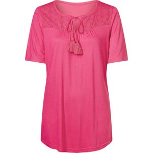 Dames Shirt met korte mouwen in fuchsia