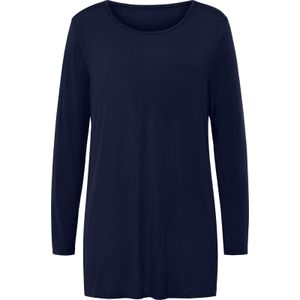 Longshirt - Marine - 95% Viscose, 5% Elastaan - Lange Mouwen