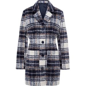 Marine/Champagne Geruit - Tussenjas - Polyester/Polyacryl/Katoen/Viscose