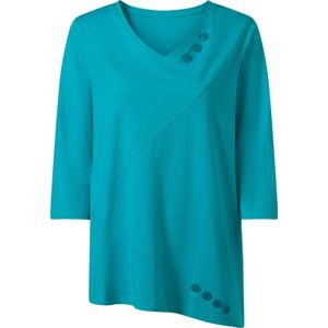Dames Lang shirt in turquoise