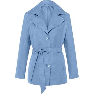 Dames Trenchcoat in hemelsblauw