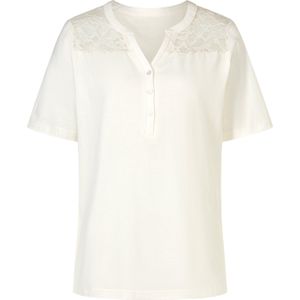 Dames Shirt met korte mouwen in ecru