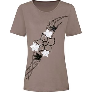 Shirt met korte mouwen in taupe