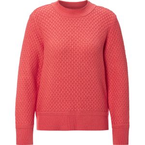 Dames Trui met opstaande kraag in koraal