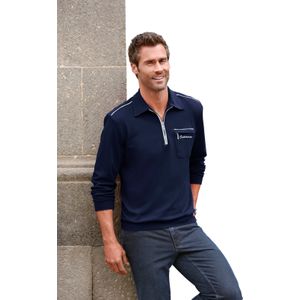 Marine - Longsleeve - 100% Katoen - Ritssluiting - Polokraag