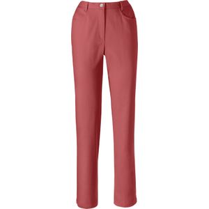 Jeans - Roestrood - Katoen - Opgestikte Zakken - Ritssluiting