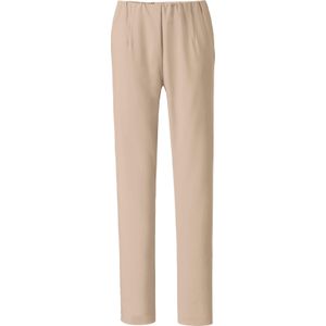 Stretchbroeken - Beige - 91% Polyester 6% Viscose - Zonder Zakken Zonder Sluiting