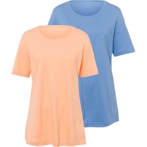 Longshirt - Hemelsblauw - 100% Katoen - Korte Mouwen