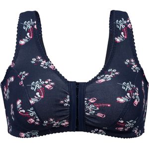 Dames Steunbeha zonder beugel in marine bedrukt + kalkmint bedrukt