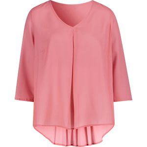 Dames Plisséblouse in flamingo
