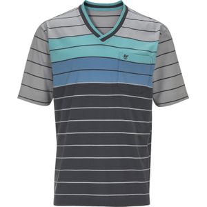 Hajo - Shortama - Korte Mouwen - V-hals - Korte Broek - Comfortband - Streep