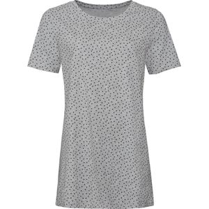 Lang shirt in grijs/zwart geprint
