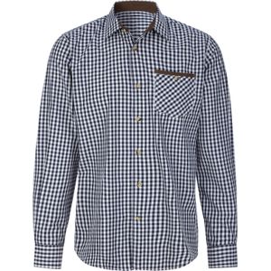 Heren Geruit overhemd in marine geruit