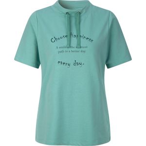 Dames Shirt met korte mouwen in salie