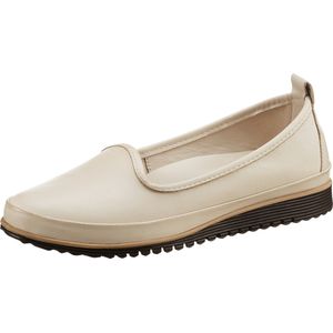 Slippers - Ecru - Gladleer - Leer Binnen- en Buitenkant