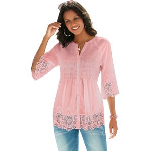 Kanten blouse in roze